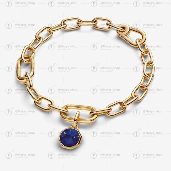 Pandora Blue Engravable Mini Medallion Charm - Picture 4 of 7